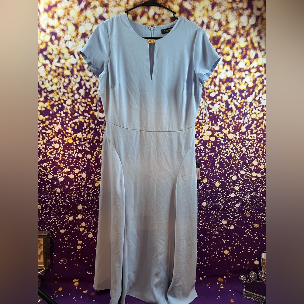Ralph Lauren Light Blue Midi Dress